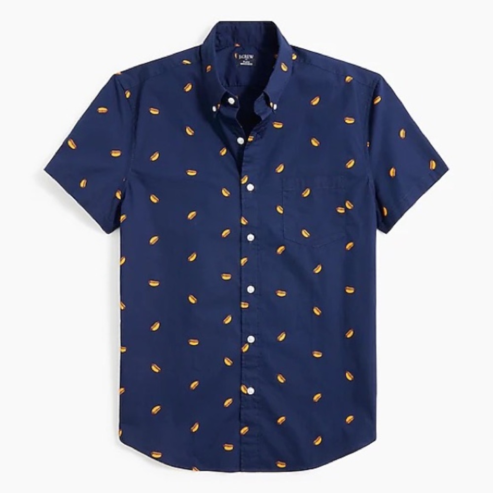 NWT 🌭 J. Crew Hotdog Button Up XXL